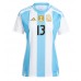 Maillot de foot Argentine Cristian Romero #13 Domicile vêtements Femmes Copa America 2024 Manches Courtes